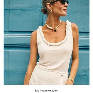 Antonio Melani x M.G. Style Gray Scoop Neck Sleeveless Tie Back Top